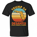 Trump Desantis Make America, Black, Unisex T-Shirt