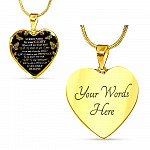 Surrounded By Your Glory What Will My Heart Feel Will I Dance For You Jesus Heart Pendant Necklace - Heart Luxury Necklace (Gold Plated)