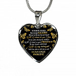Surrounded By Your Glory What Will My Heart Feel Will I Dance For You Jesus Heart Pendant Necklace - Heart Luxury Necklace (Silver)