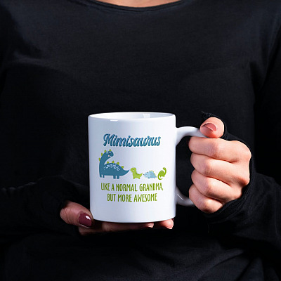 Alternative view of Mimisaurus Like A Normal Grandma But More Awesome Coffee Mug-Beer Stein-Water Bottle-Color Changing Mug