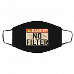 Danger No, Black, Cloth Face Cover – Medium/Large