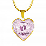 I Carried You For Every Second Of Your Life Heart Pendant Necklace - Heart Luxury Necklace (Gold Plated)