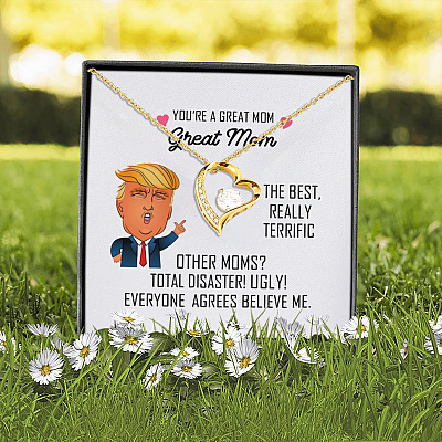 Alternative view of You're A Great Mom Great Mom The Best Really Terrific Everyone Agrees Believe Me Forever Love Necklace