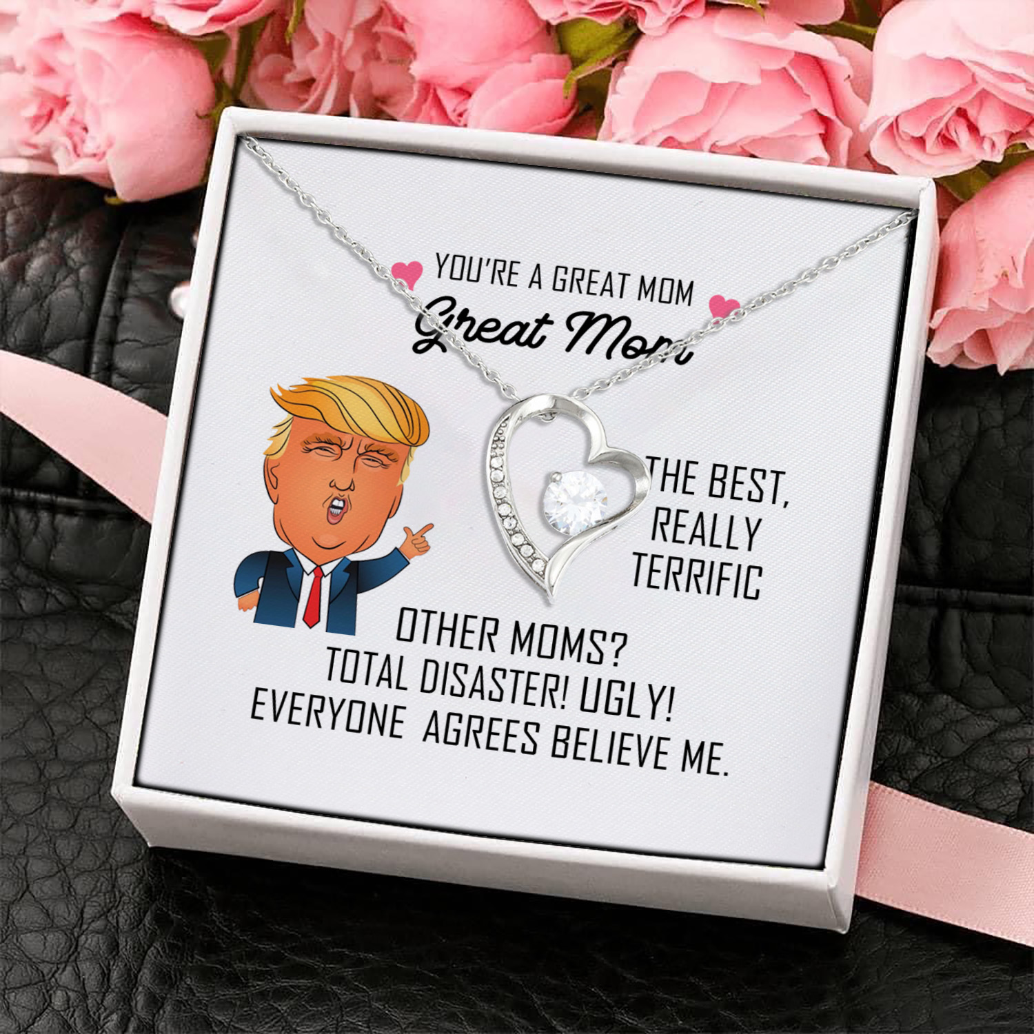 1UT. You're A Great Mom Forever Love Necklace (Silver) 4