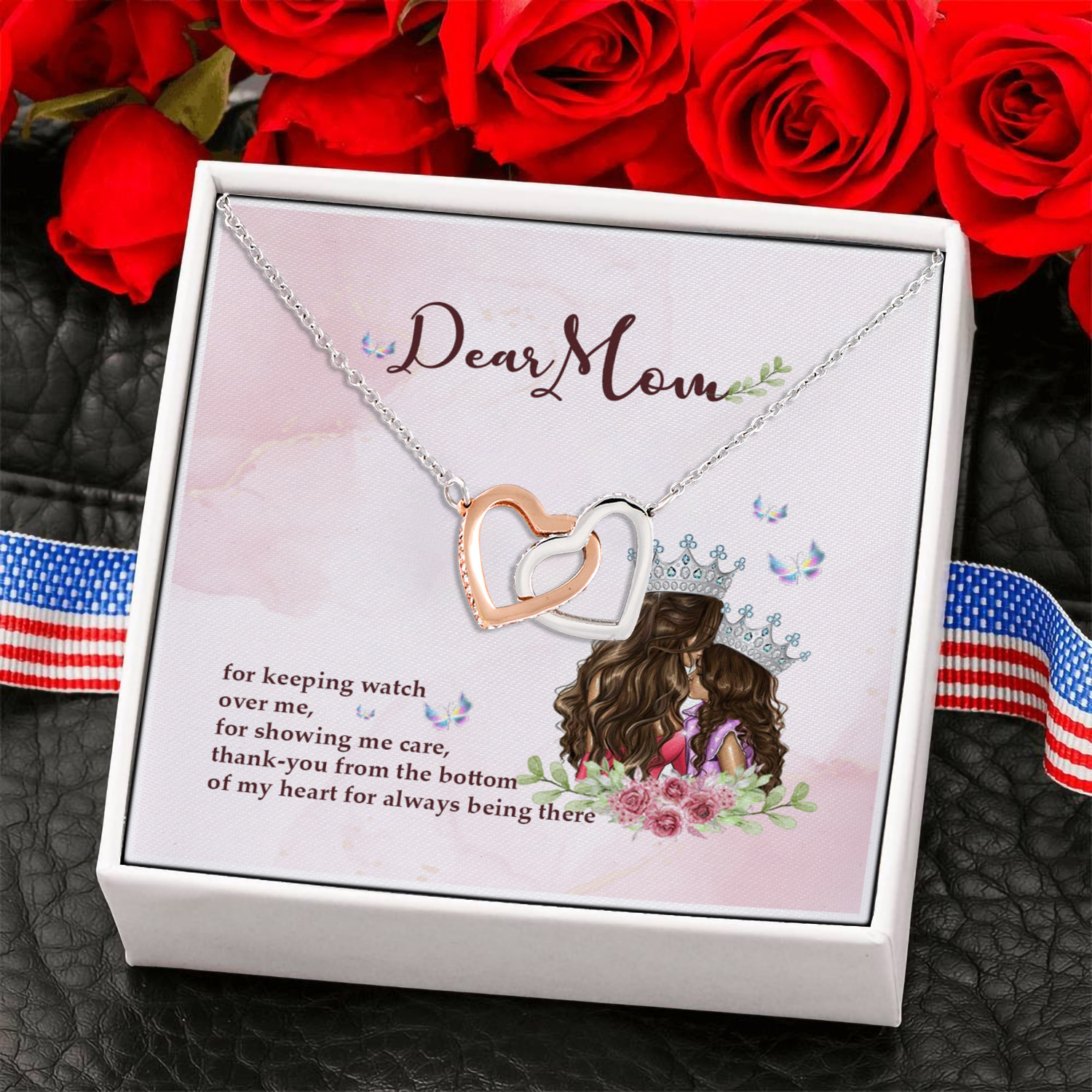 4KNG. Dear Mom(5) Interlocking Hearts Necklace 6