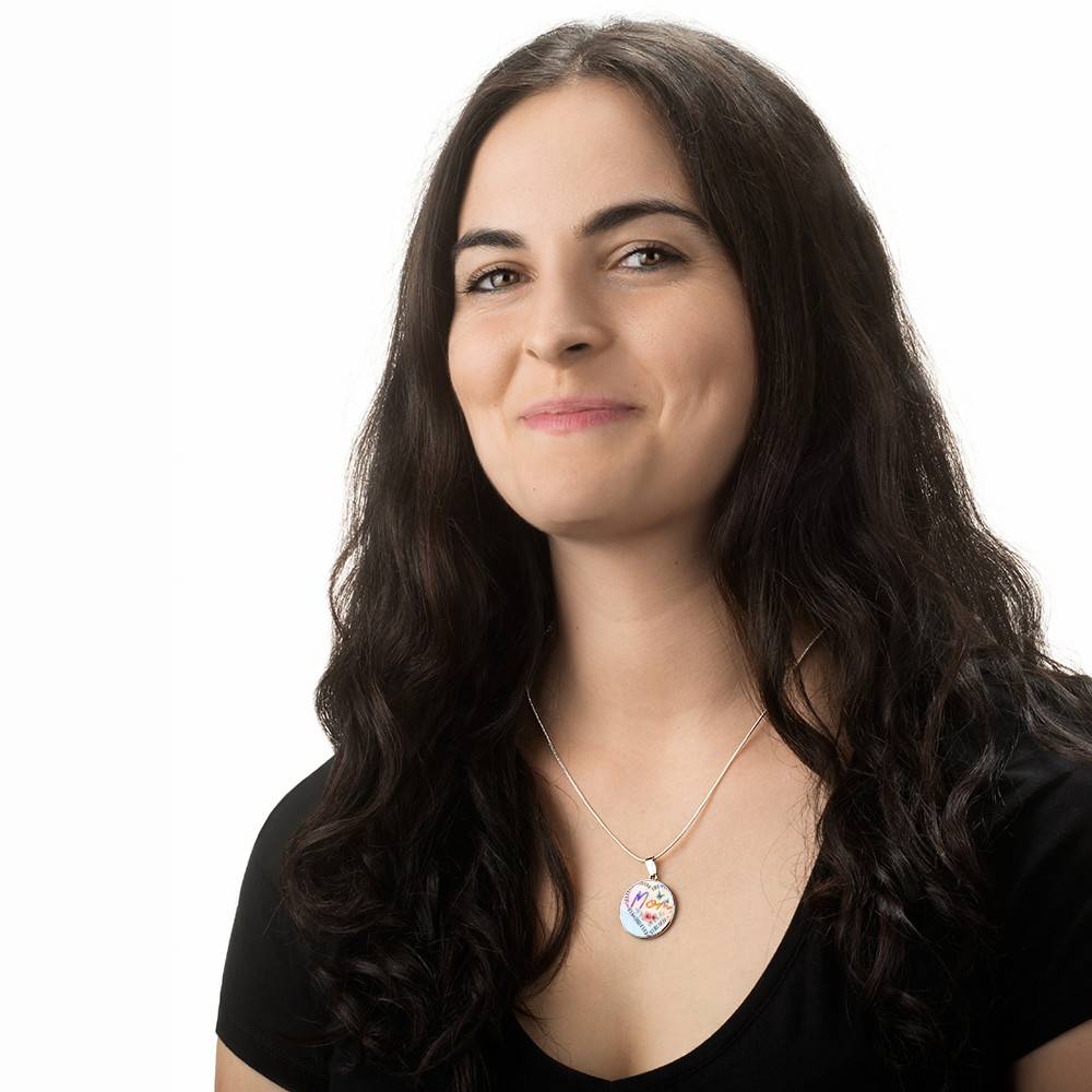 Mom Heart Words Circle Pendant Necklace - Circle Luxury Necklace (Silver) Mom Heart Words Circle Pendant Necklace - Circle Luxury Necklace (Silver)