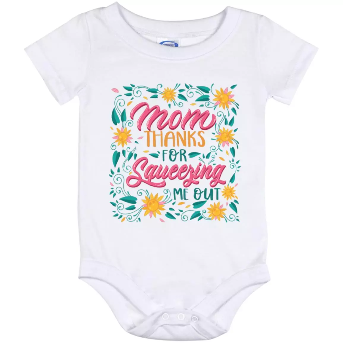 Squeezing Onesie, White, Baby Onesie - 12 Month Squeezing Onesie, White, Baby Onesie - 12 Month