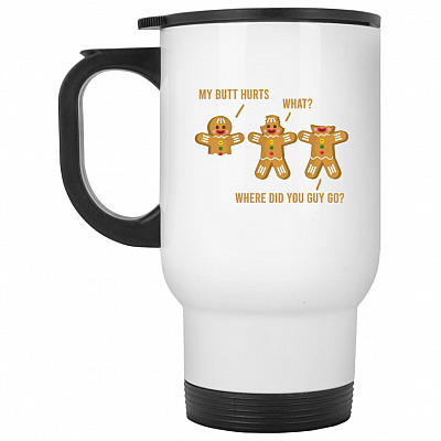 14 oz. White Travel Mug