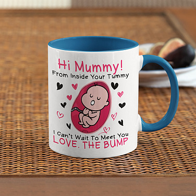 Alternative view of Hi Mummy From Inside Your Tummy I Can't Wait To Meet You Love The Bump Accent Mug - New Mom Mother's Day Gift