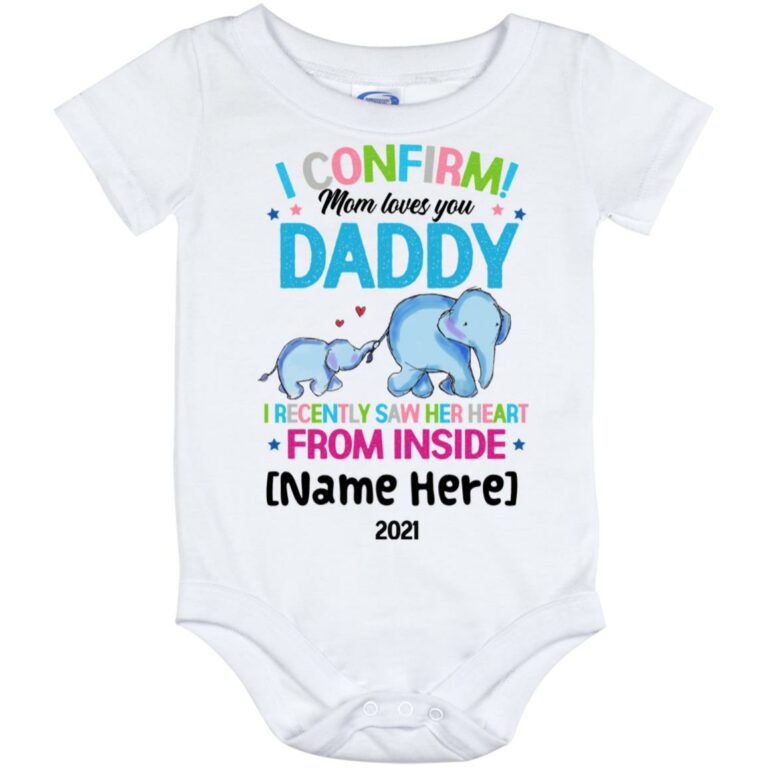 Personalized Elephant I Confirm, White, Baby Onesie - 12 Month