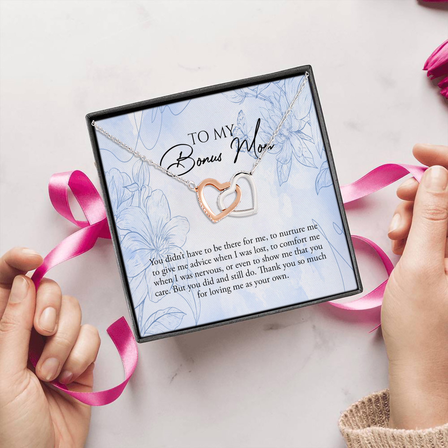 16Th. Bonus Mom You Didn't Have To Be There Interlocking Hearts Necklace 5