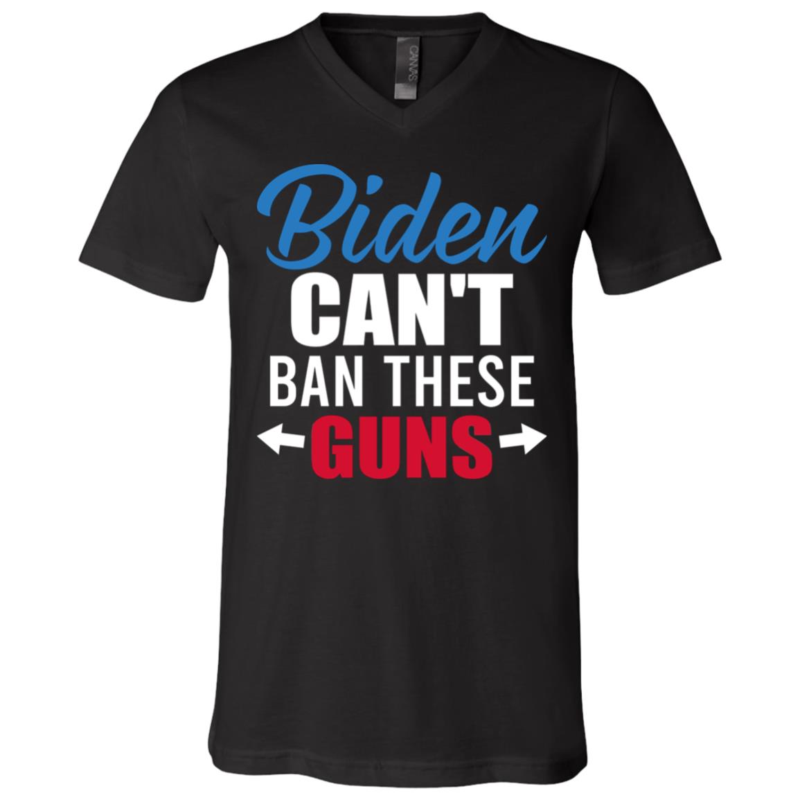 biden T, Black, V-Neck T-Shirt
