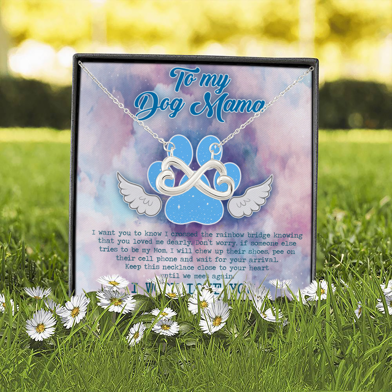 7UT. To My Dog Mama (4) Infinity Heart Necklace (Silver) 2