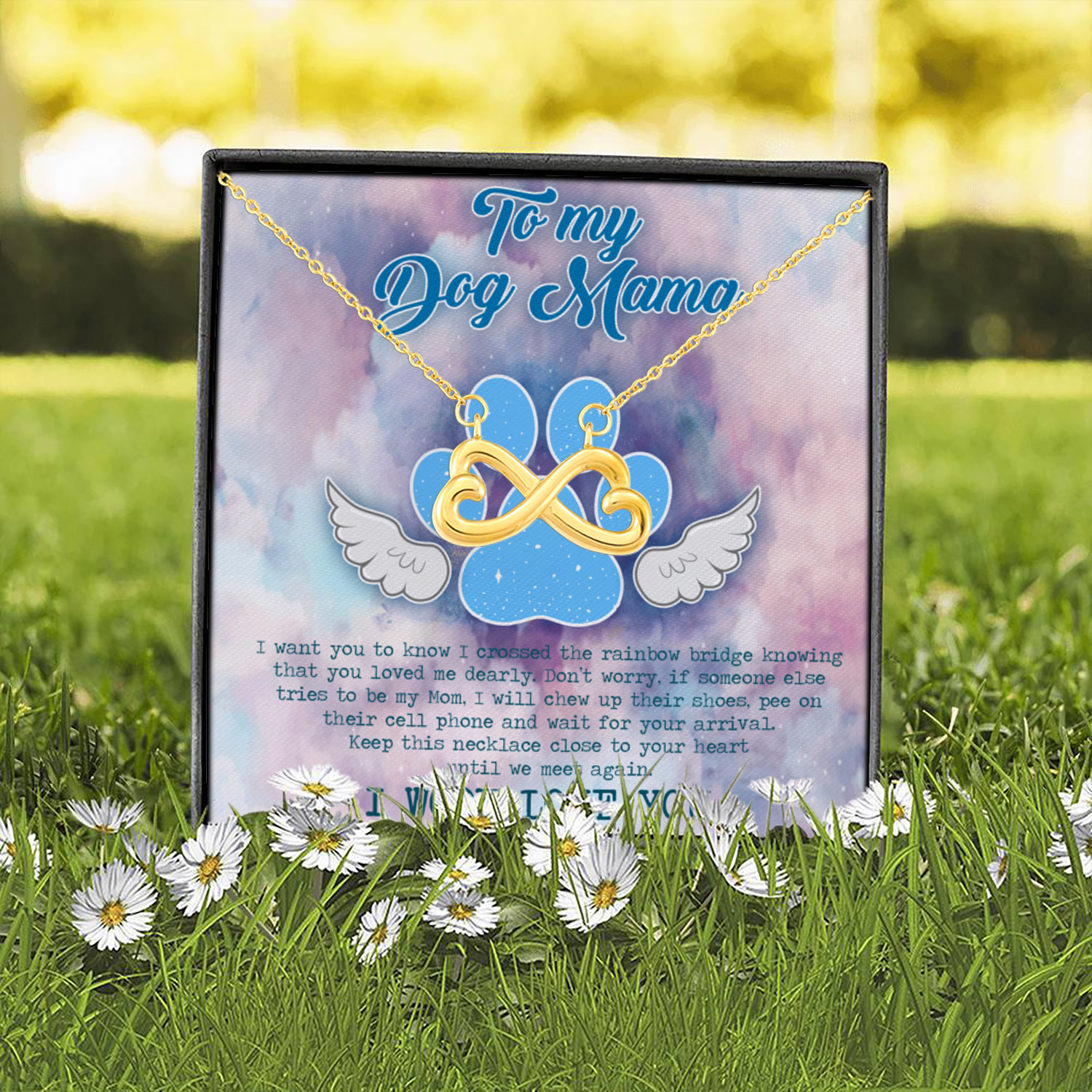 7UT. To My Dog Mama (4) Infinity Heart Necklace (Gold) 2