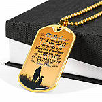 Mom To My Son Never Forget that I Love You Life Is Filled with Hard Times Dog Tag Pendant Necklace - Dog Tag (Gold Plated) Mom To My Son Never Forget that I Love You Life Is Filled with Hard Times Dog Tag Pendant Necklace - Dog Tag (Gold Plated)
