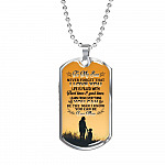 Mom To My Son Never Forget that I Love You Life Is Filled with Hard Times Dog Tag Pendant Necklace - Dog Tag (Silver) Mom To My Son Never Forget that I Love You Life Is Filled with Hard Times Dog Tag Pendant Necklace - Dog Tag (Silver)
