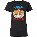 Mama Goose Ladies T-Shirt - Premium Ladies Triblend Dolman Sleeve Shirt, Black, Ladies T-Shirt