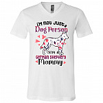 German Shepherd T-Shirt, White, V-Neck T-Shirt