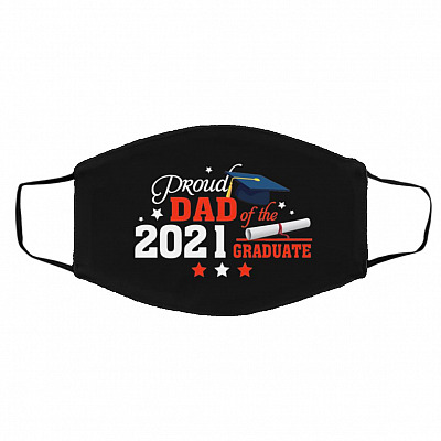 Proud Dad mask, Black, Cloth Face Cover – Medium/Large