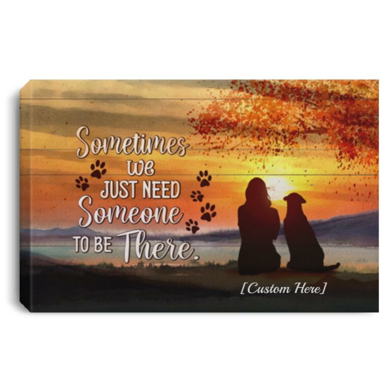 Personalized Dog and OwnerPoster, White, 0.75'' Framed Canvas