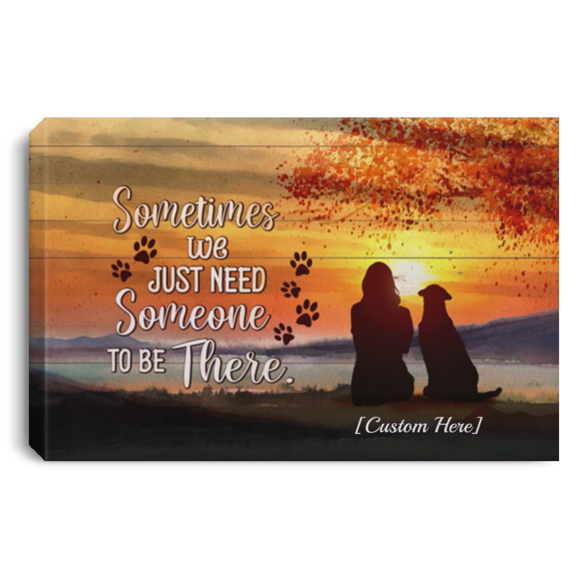 Personalized Dog and OwnerPoster, White, 0.75'' Framed Canvas Personalized Dog and OwnerPoster, White, 0.75'' Framed Canvas