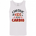 Chasing Tank Top, White, Unisex Tank Top