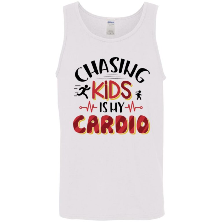 Chasing Tank Top, White, Unisex Tank Top