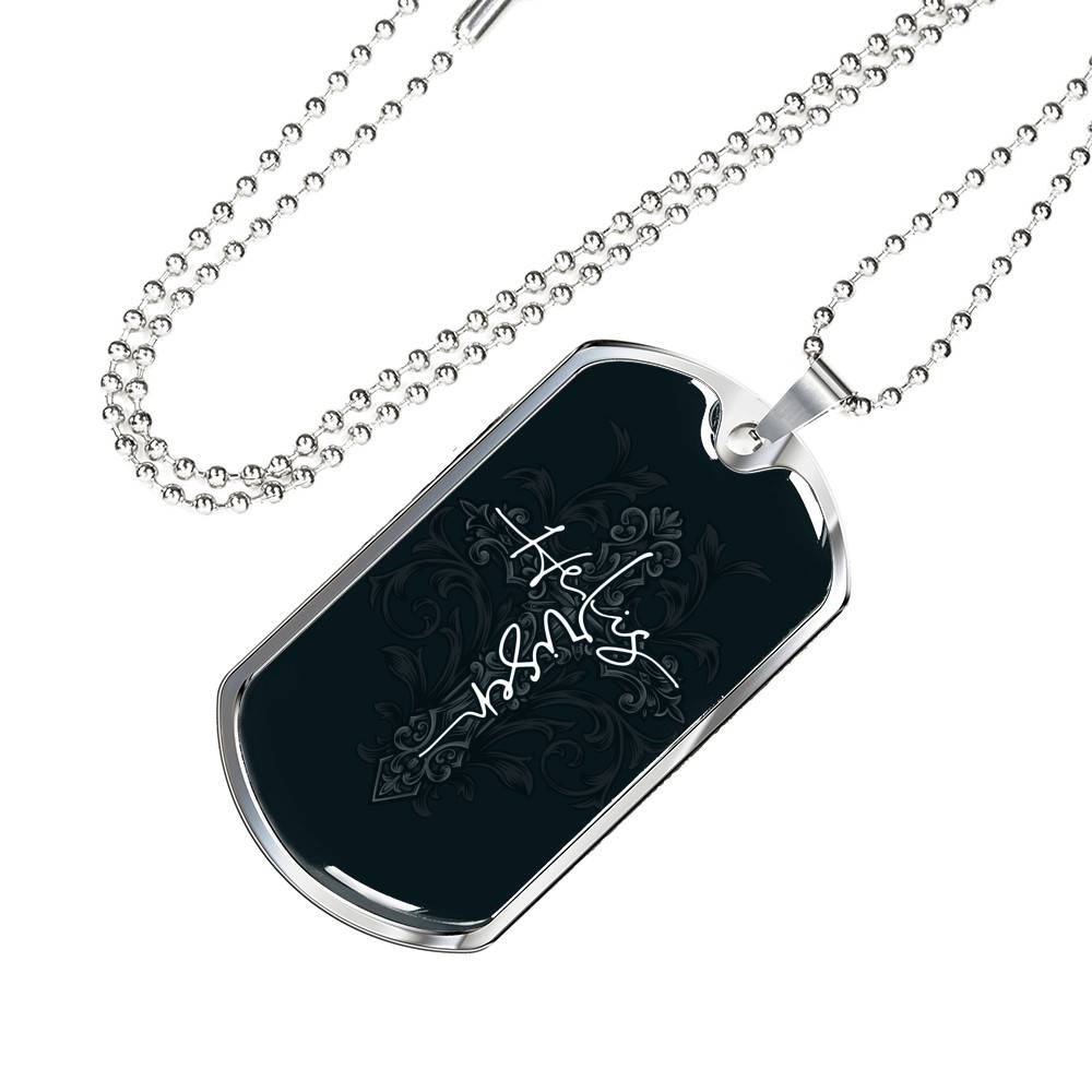 He Is Risen Cross - Christianity Gift - Christians Gift Dog Tag Pendant Necklace - Dog Tag (Silver) He Is Risen Cross - Christianity Gift - Christians Gift Dog Tag Pendant Necklace - Dog Tag (Silver)