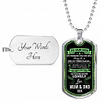 To Our Son We Promise You're Never Lonely Dog Tag Pendant Necklace - To My Son Dogtag - Dog Tag (Silver)