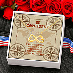10NH. Be Confident Card (4) Infinity Heart Necklace (Gold) 6