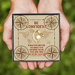 10NH. Be Confident Card (4) Forever Love Necklace (Gold)