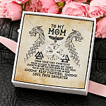 1UT. Viking To Mom_Scale Infinity Heart Necklace (Silver) 4