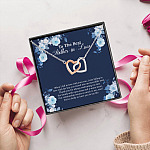 8VT. To The Best Mother In Law Fell In Love With Son Interlocking Hearts Necklace 5