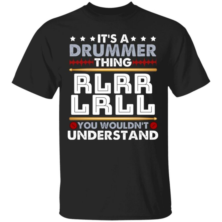 drummer shirt, Black, Unisex T-Shirt