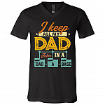 Father's Day T, Black, V-Neck T-Shirt