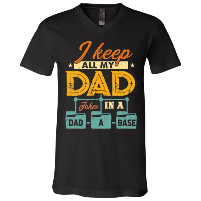 Father's Day T, Black, V-Neck T-Shirt