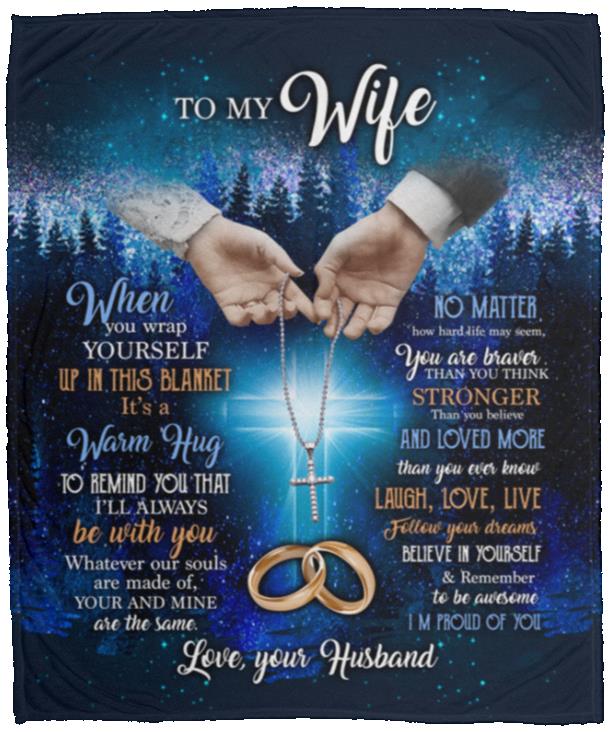 To My Wife Blanket, White, Cozy Plush Fleece Blanket - 50x60 To My Wife Blanket, White, Cozy Plush Fleece Blanket - 50x60