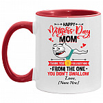 Personalized Accent Mug, White/Red, 11 oz. Accent Mug