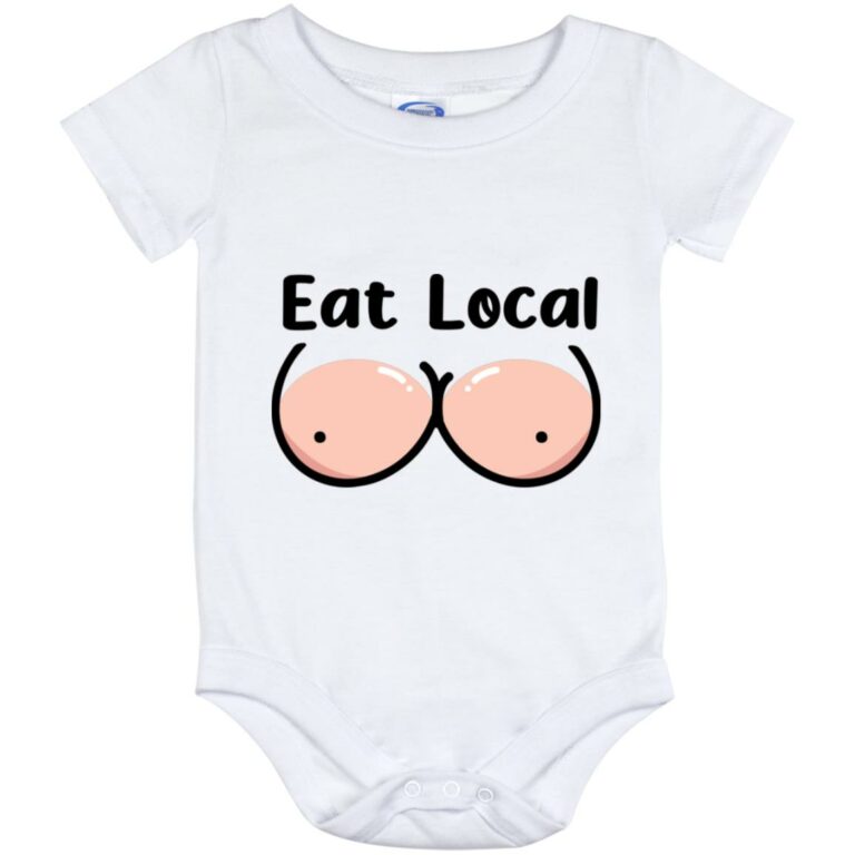Eat Local With White, White, Baby Onesie - 12 Month