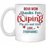 Personalized Dear Mom Stein, White, 11 oz. White Mug