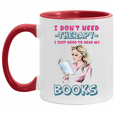 i dont need accent mug, White/Red, 11 oz. Accent Mug