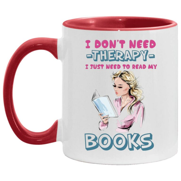 i dont need accent mug, White/Red, 11 oz. Accent Mug