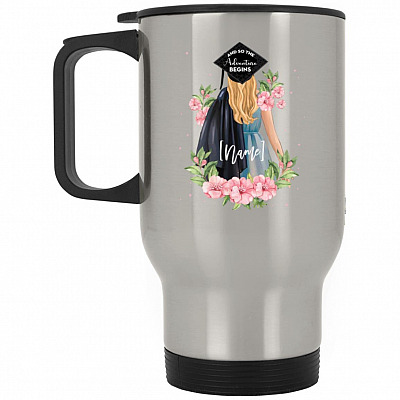 14 oz. Silver Travel Mug