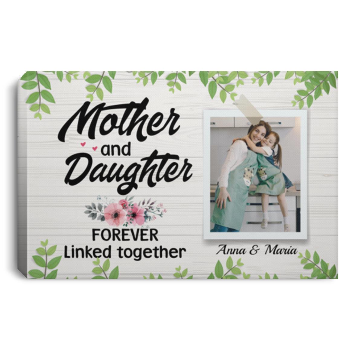 Personalized Custom Photo Mother, White, 0.75'' Framed Canvas