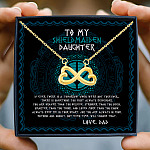 Viking Dad To My Shieldmaiden Daughter I Want You To Believe In Your Heart Infinity Heart Pendant Necklace