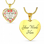 To My Wife I Loved You Yesterday I Love You Still I Always Have I Always Will Love Your Husband Heart Pendant Necklace - Heart Luxury Necklace (Gold Plated)