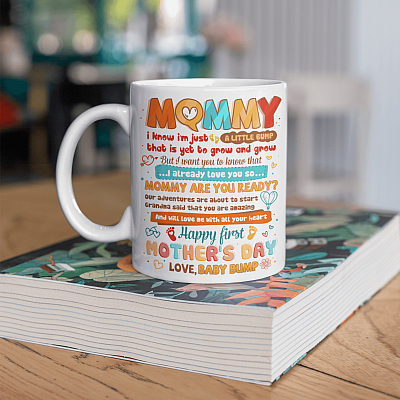 Alternative view of Mother's Day Mommy I Know I'm Just a Little Bump That Yet to Grow Mug - Beer Stein - Water Bottle - Color Changing Mug