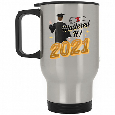 14 oz. Silver Travel Mug