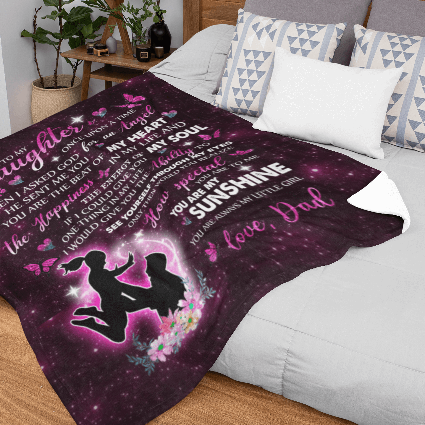 8UT. Pink To Daughter Love Dad mk