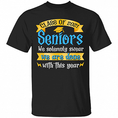 Seniors Shirt, Black, Unisex T-Shirt